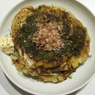 節約！きゃべつとじゃがいものお好み焼き風